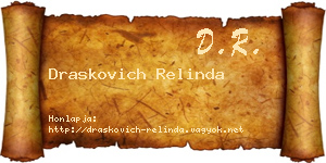 Draskovich Relinda névjegykártya